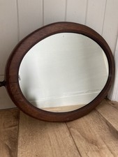 Antique 1930 oval oak - 1930's, framed