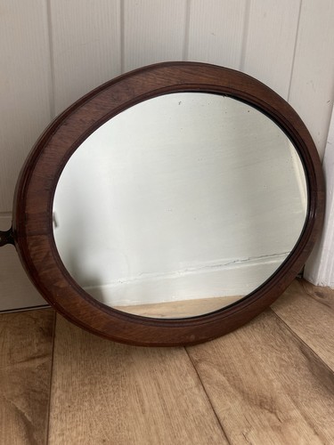 Antique 1930 oval oak framed - 1930's,