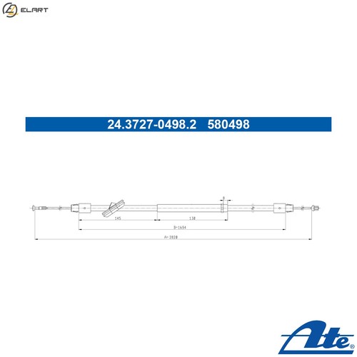 Cable pull parking brake - cable,
