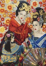 Geisha Song Women Cross-Stitch