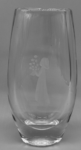 Orrefors sweden vase - vase, etched