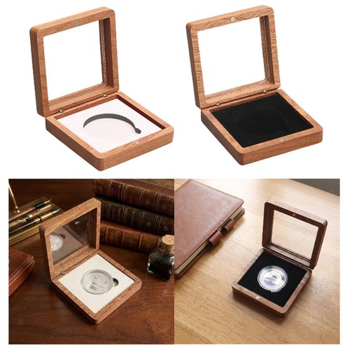 Wooden coin presentation - wooden,