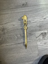 VINTAGE SOLID BRASS CAT LETTER