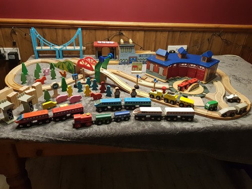 Bundle wooden train track - bundle,