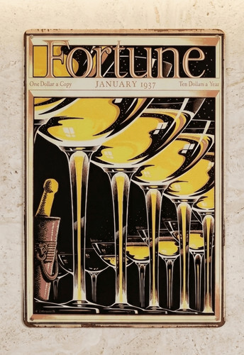 Fortune magazine metal sign - fortune,