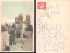 York Minster and Bootham Bar Photochrom Co Ltd 1959 postmark Architecture Cities
