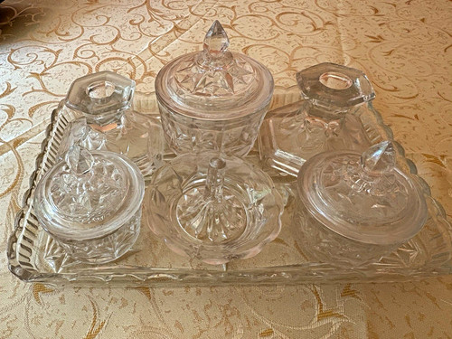 Vintage 1950s crystal vanity - vintage,