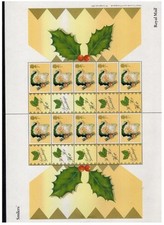 LS3A FATHER XMAS CRACKER  GENERIC SMILER SHEET  PRISTINE SUPERB MNH