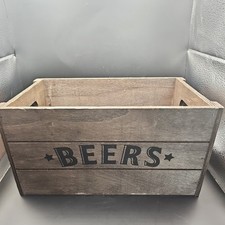 Small 6 Beer Holder Wooden Carry Crate With Bottle Opener