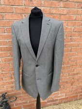 Karl Jackson Mens Grey Polyester Jacket Suit Jacket Size 38Regular