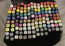 Alcohol Markers Mixture Of SRUN & Touchjet  With Storage Bag 145 Pens