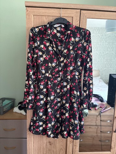 Zara black floral - mini, shirt