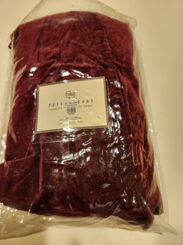 Pottery barn wine red velvet - red,