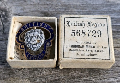 British legion brass enamel - british,