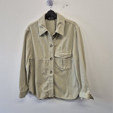 Ladies Jacket Size M 12 14 Zara Cream Cord Shaket Casual Day 