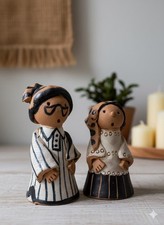 Vintage Gill Tilley Welsh Folk Art Candle Snuffers – Quirky Couple