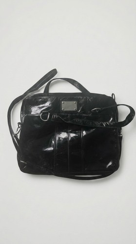 Black patent leather laptop - patent,