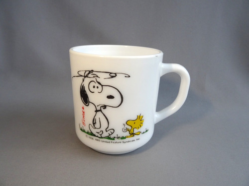 Vintage snoopy glass mug m - vintage,