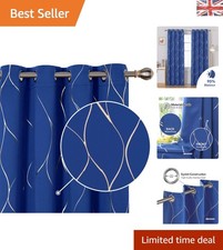 Elegant Royal Blue Gold Wave