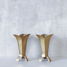 Vintage pair of cast brass