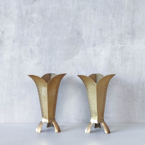 Vintage pair cast brass - vintage, of