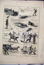 Original Old Antique Print