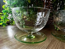 Dessert Trifle Bowl Green Stem