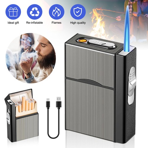 Cigarette case with - cigarette, lighter