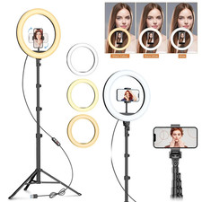 Led ring light with tripod - 10",