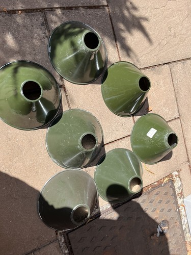Green enamel metal cone - enamel,