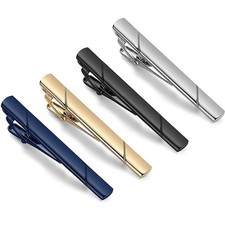 Mens Metal Silver Gold Tie