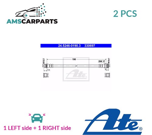 Brake hose line - pipe, rear