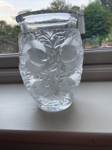 Lalique heavy vase - lalique,