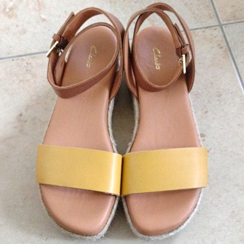 Clarks womens yellow - clarks, yellow/tan
