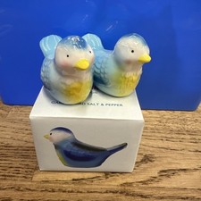 Cath Kidston garden bird salt and pepper shakers Bluebirds Kitsch