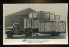 ELSTREE Hertfordshire  Bullens Low Loader Lorry and loaded trailer / Advert   RP