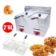 Rectangular Gas Fryers Double