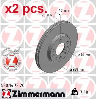 Pcs front rear - x2,