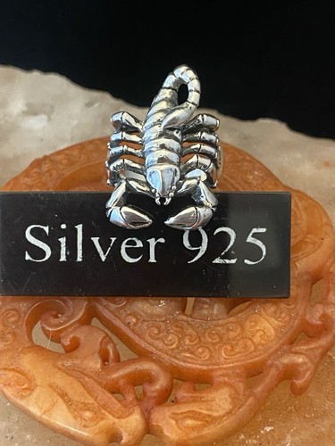 Solid silver large scorpion - solid,