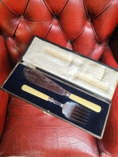 Victorian silver plated fish - plated,
