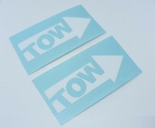 Tow Arrow Stickers Gloss White Decals JDM Rally Car Van Motorsport Racing 2×