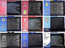 FOOTBALL FC RFID ANTI-FRAUD EMBOSSED LEATHER WALLETS OFFICIAL LICENSED DESIGN