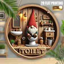 Gnome Sitting TOILET Vintage