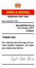 royal mail wedding post box