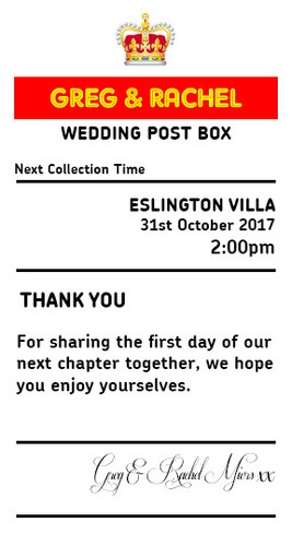 Royal mail wedding - mail,