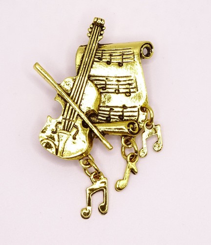 Gold vintage violin - vintage,
