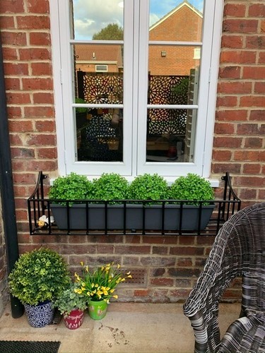Metal wrought iron window - /,