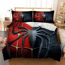 Spider Man Duvet Cover Bedding Set with Pillow Cases Single Double King Size UK