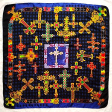 Versace silk scarf - crucifix