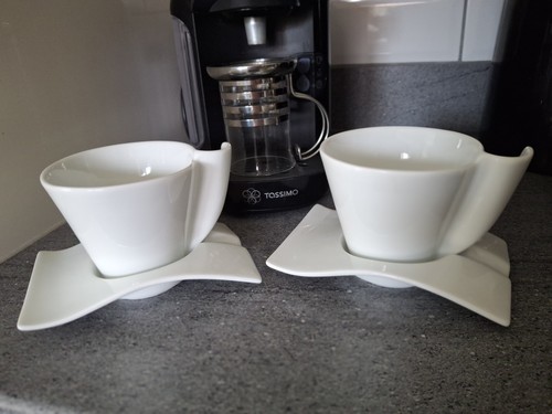 Pair white wave - pair, of